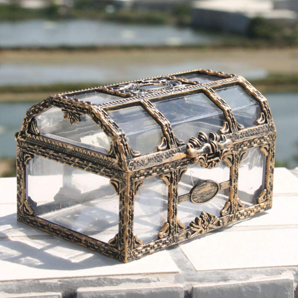 Vintage Transparent Pirate Treasure Storage Box
