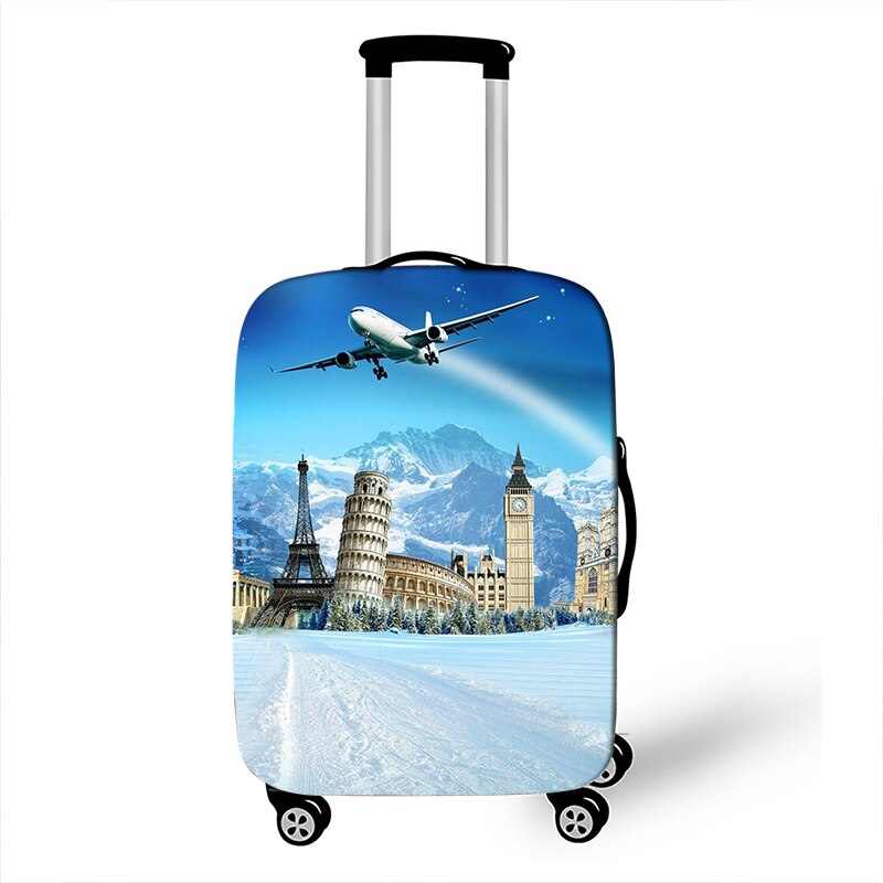 3D Tropical Beach Print Luggage Cover for Travel Holiday style Suitcase Covers Elastic Travel Trolley Protective Case Cover