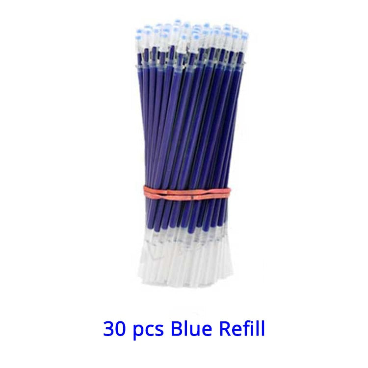 18/30PCS Gel Pen Set School supplies Black Blue Red ink Color 0.5mm Ballpoint pen Kawaii pen Students School Office Stationery