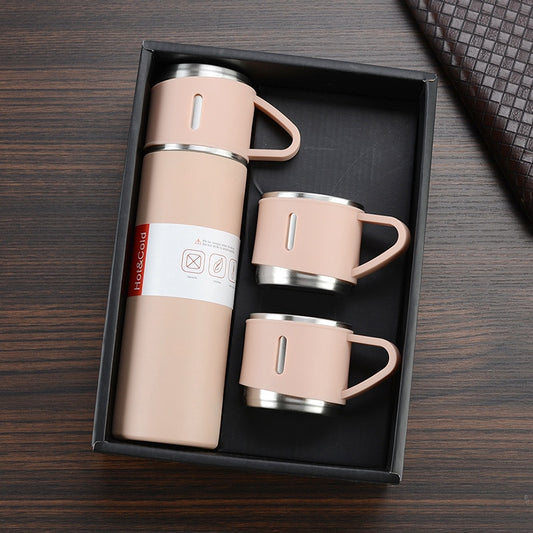 Double-Layer Stainless Steel Vacuum Thermos Cup Set 500ml Insulated Travel Mug Various Colours/Sets