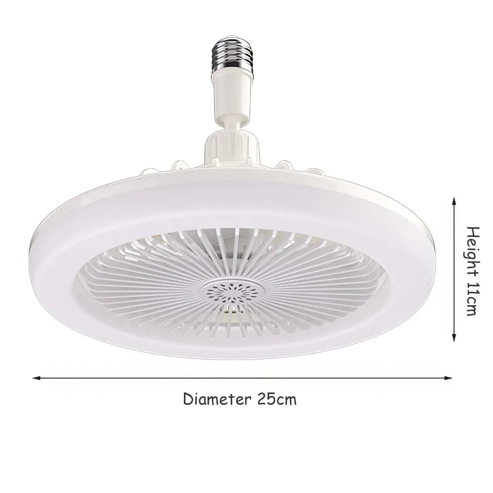 Ceiling Fan With Remote Control and Light LED Lamp Fan E27 Converter Smart Control Quiet And Powerful