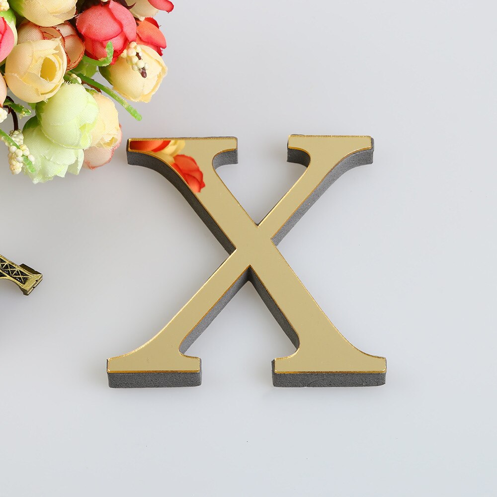 New 10cm/15cm 26 English Letters DIY 3D Mirror Acrylic Wall Sticker Decals Modern Home Decor Wall Art Mural Stickers
