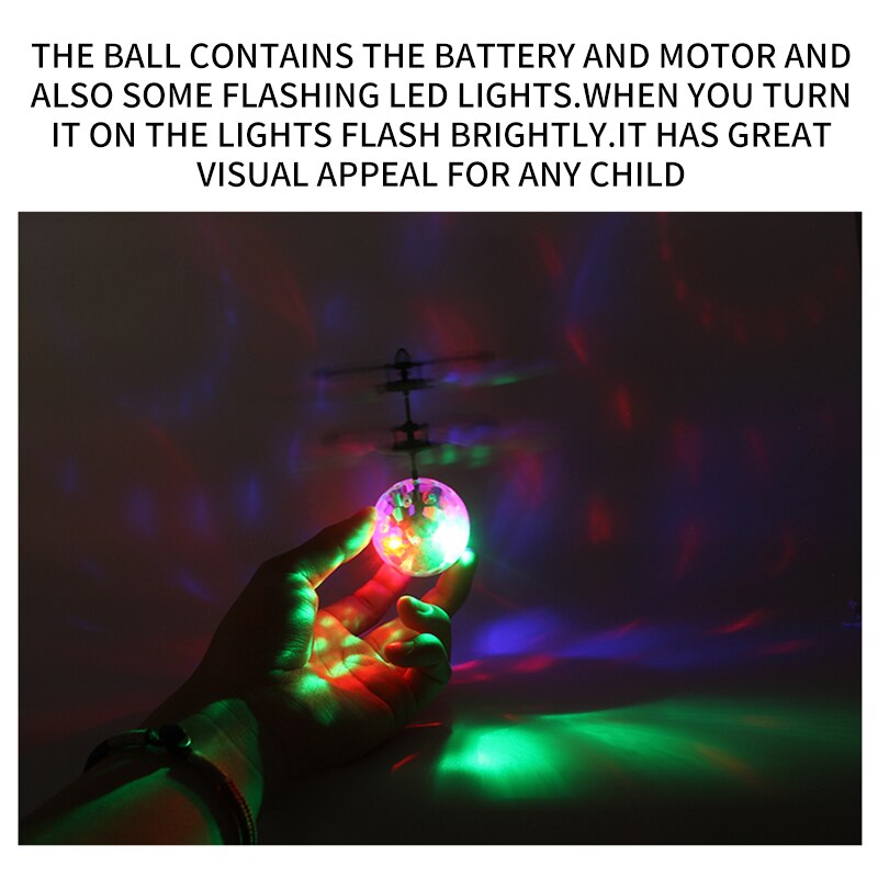 Colourful Mini LED Light Crystal Ball Quadcopter Aircraft Drone