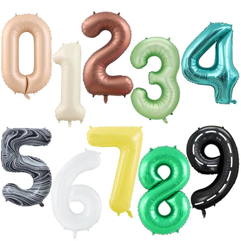 40Inch Big Foil Birthday Balloons Helium Number Balloon 0-9 Happy Birthday Wedding Party Decorations