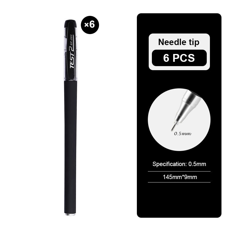 18/30PCS Gel Pen Set School supplies Black Blue Red ink Color 0.5mm Ballpoint pen Kawaii pen Students School Office Stationery