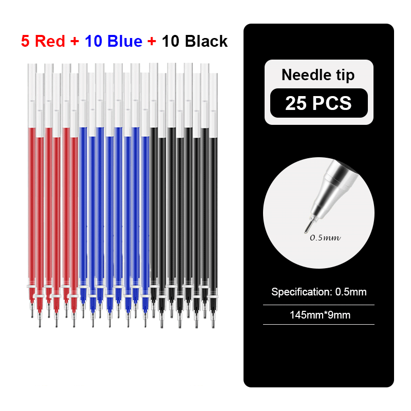 18/30PCS Gel Pen Set School supplies Black Blue Red ink Color 0.5mm Ballpoint pen Kawaii pen Students School Office Stationery