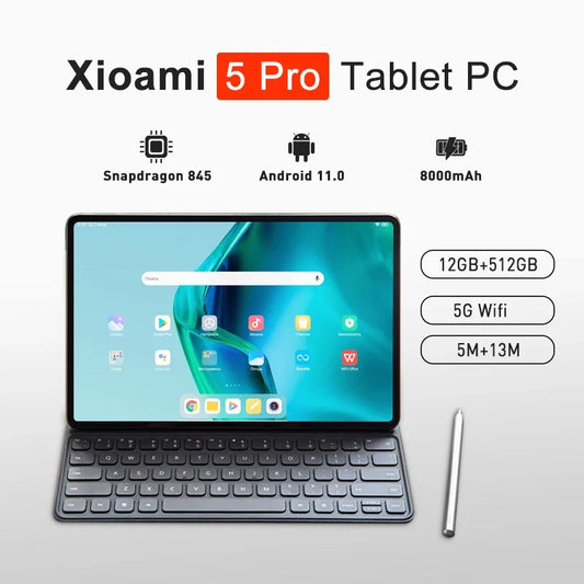Android 11 Tablet 11 Inch 8600mAh Snapdragon 845 Tablet PC 5G Dual SIM Card Wifi Tab Computer