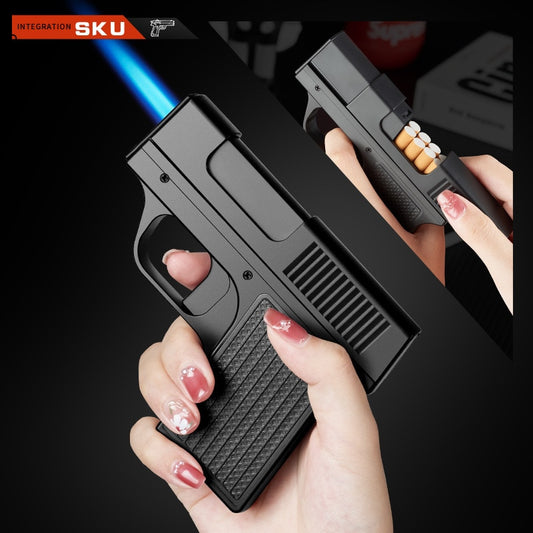 Turbo Windproof Gun Shaped Cigarette Lighter