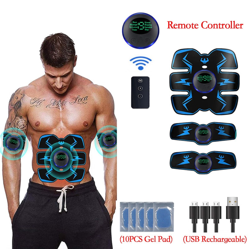 Remote Controller EMS Muscle Stimulator Smart Electric Fitness Abdominal Training Weight Loss Body Slimming Massager
