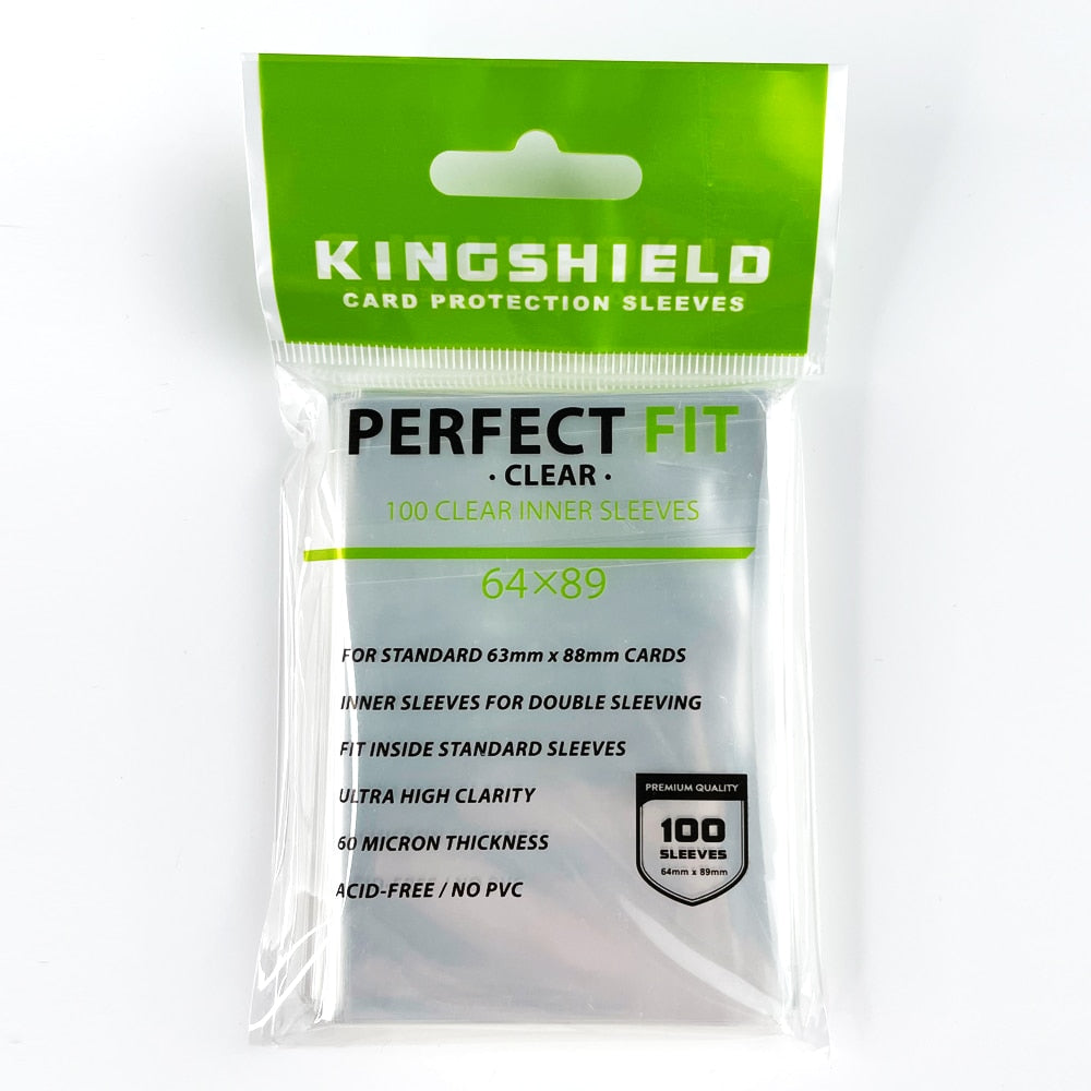 100pcs/lot 64*89mm ClearCard Sleeve Perfect Fit Card Sleeve Card Protector Perfect Size Magic PKM Inner Card Sleeves NO PVC