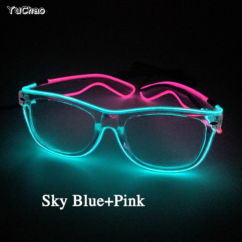 Colourful Neon LED Flashing Glowing Glasses Various Designs
