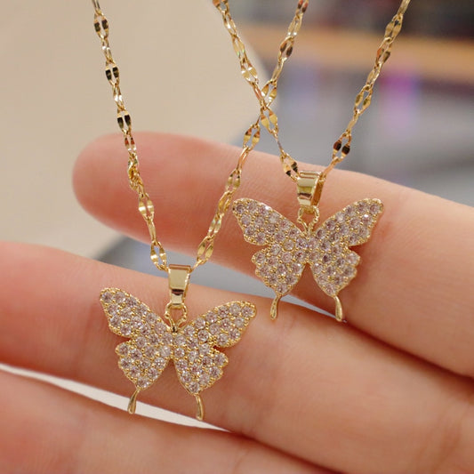 Diamond Butterfly Pendant Various Styles