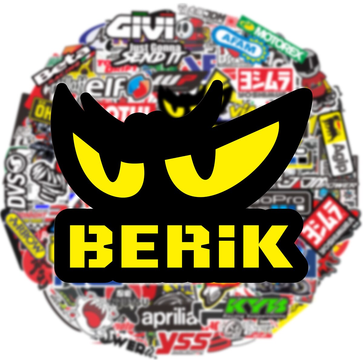 40/80pcs Random Motorcycle Stickers Decals Car Bike Helmet Tank Racing Sponsor Logo Set For Honda Yamaha Kawasaki Suzuki Ktm BMW