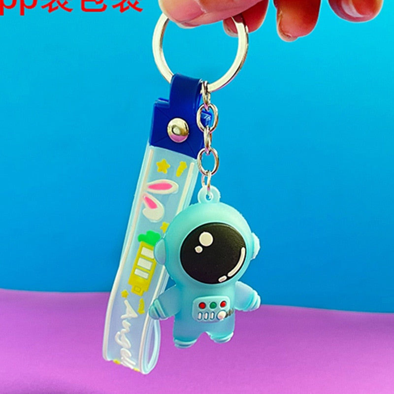 Cute PVC Colorful SpaceBear Keychain Handmade