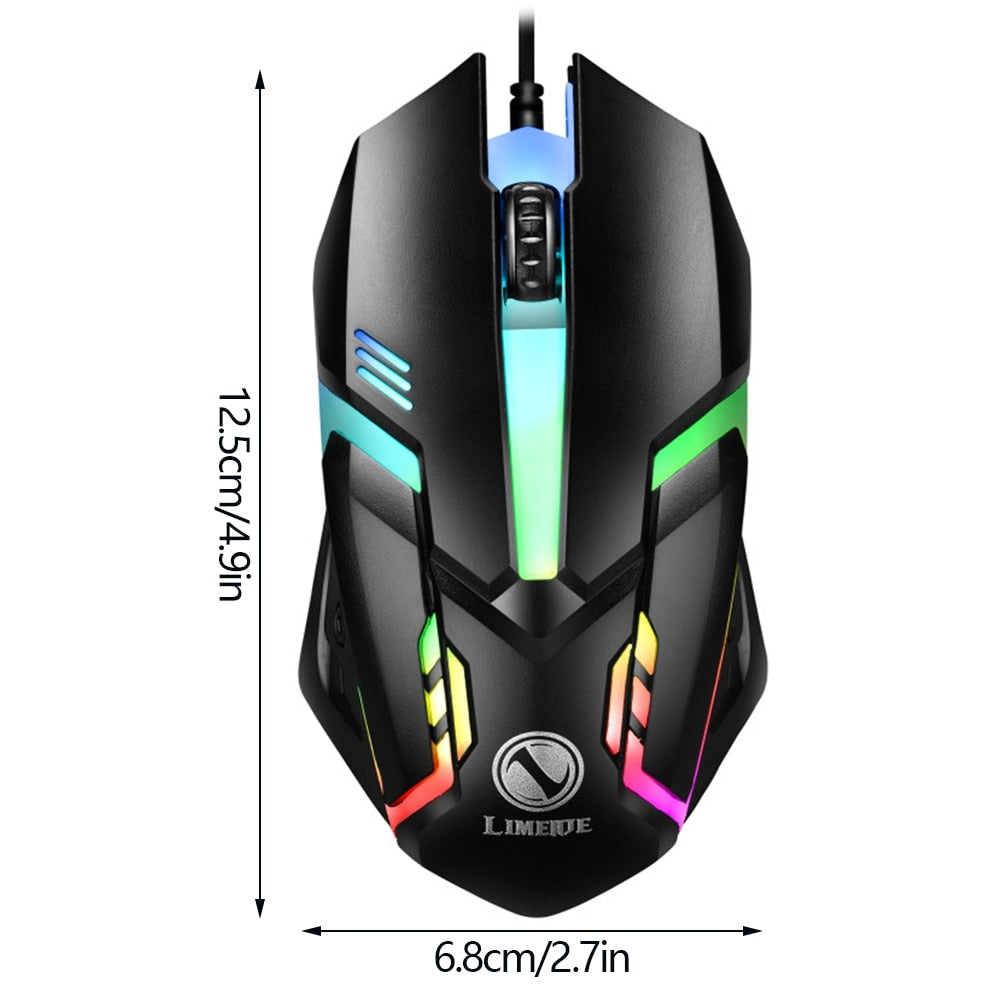 Limei S1 E Sports LED Luminous Backlit Wired Gaming Mouse High DPI