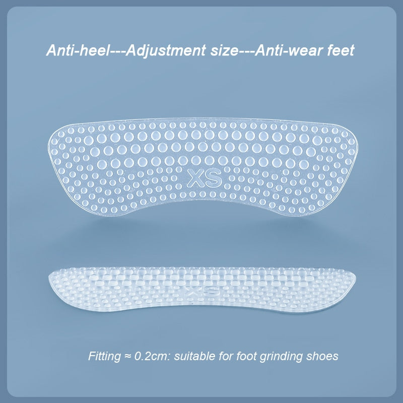 Silicone Heel Stickers Heels Grips for Women Men Anti Slip Heel Cushions Non-Slip Inserts Pads Foot Heel Care Protector