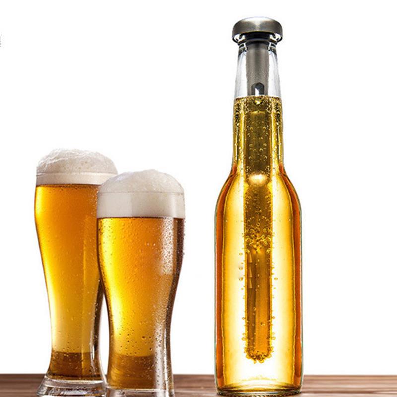 2Pcs Portable Stainless Steel Professional Beer Chiller Stick Beer Chiller Stick Beverage Cooling Ice Cooler Beer Kitchen Tools