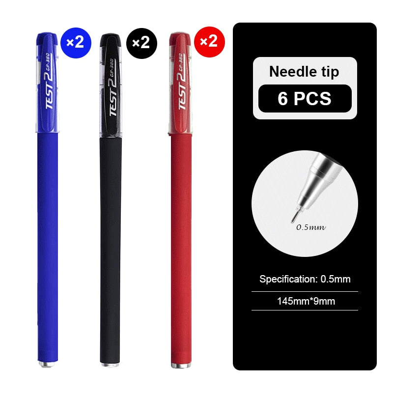 18/30PCS Gel Pen Set School supplies Black Blue Red ink Color 0.5mm Ballpoint pen Kawaii pen Students School Office Stationery