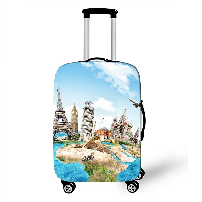 3D Tropical Beach Print Luggage Cover for Travel Holiday style Suitcase Covers Elastic Travel Trolley Protective Case Cover