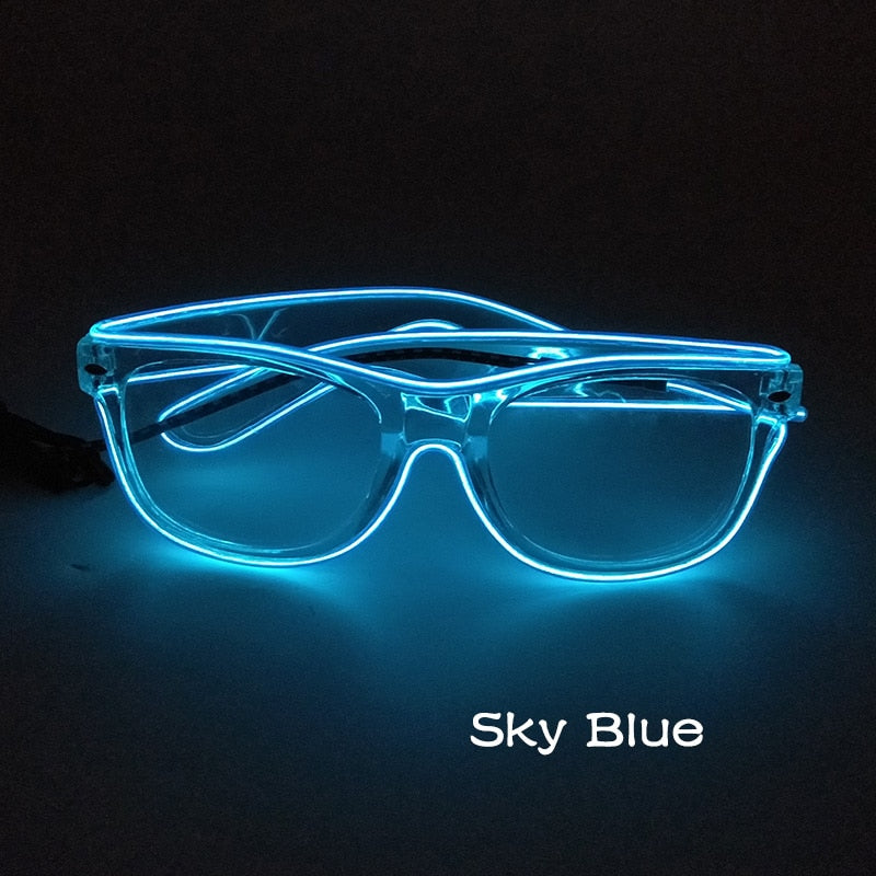Colourful Neon LED Flashing Glowing Glasses Various Designs