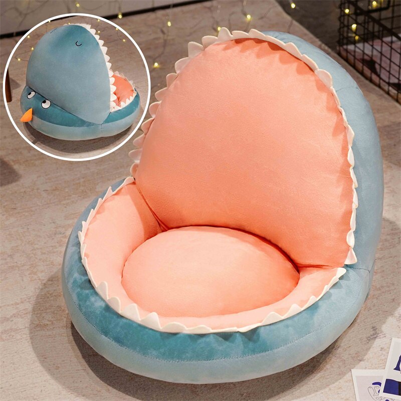 Kawaii UltrsSoft Shark Crocodile Dinosaur Teeth Plush Stuffed Toy Seat Cushions