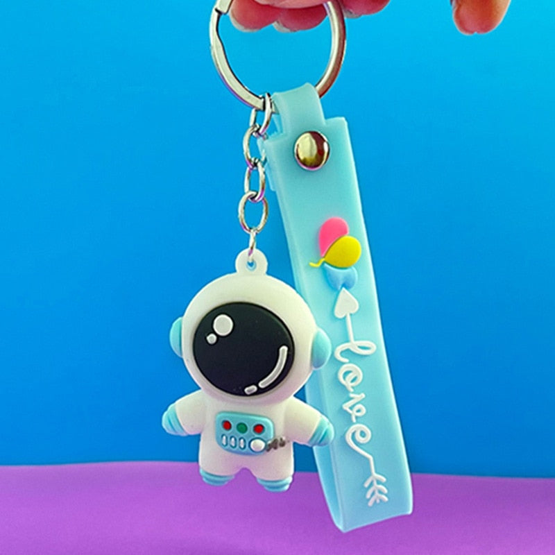 Cute PVC Colorful SpaceBear Keychain Handmade