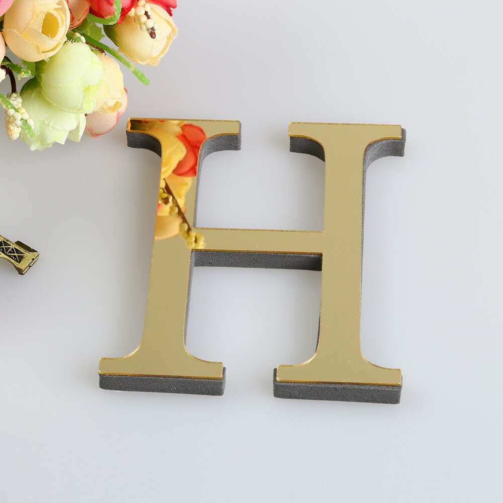 New 10cm/15cm 26 English Letters DIY 3D Mirror Acrylic Wall Sticker Decals Modern Home Decor Wall Art Mural Stickers