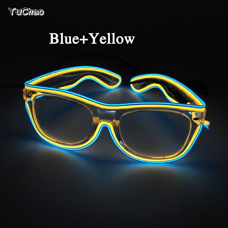 Colourful Neon LED Flashing Glowing Glasses Various Designs