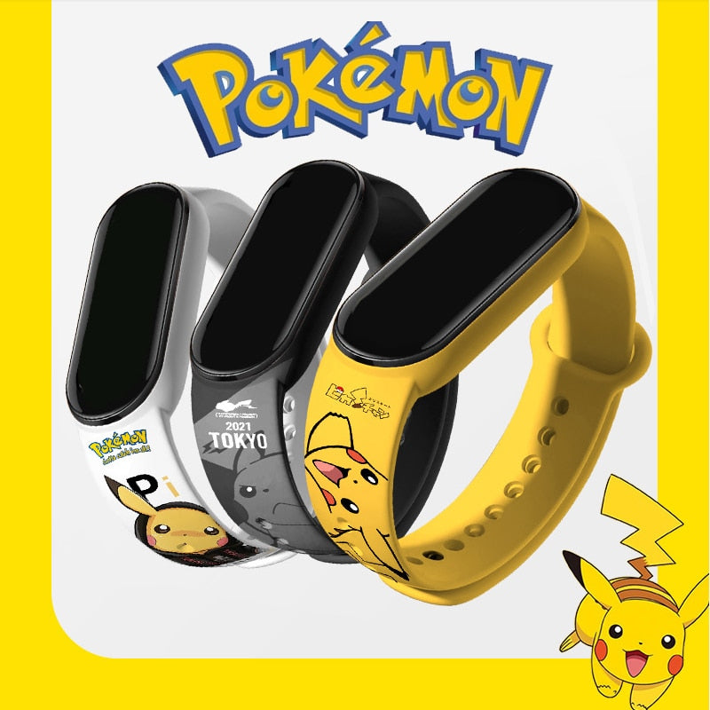 Pokemon Pikachu Waterproof LED Wristwatch