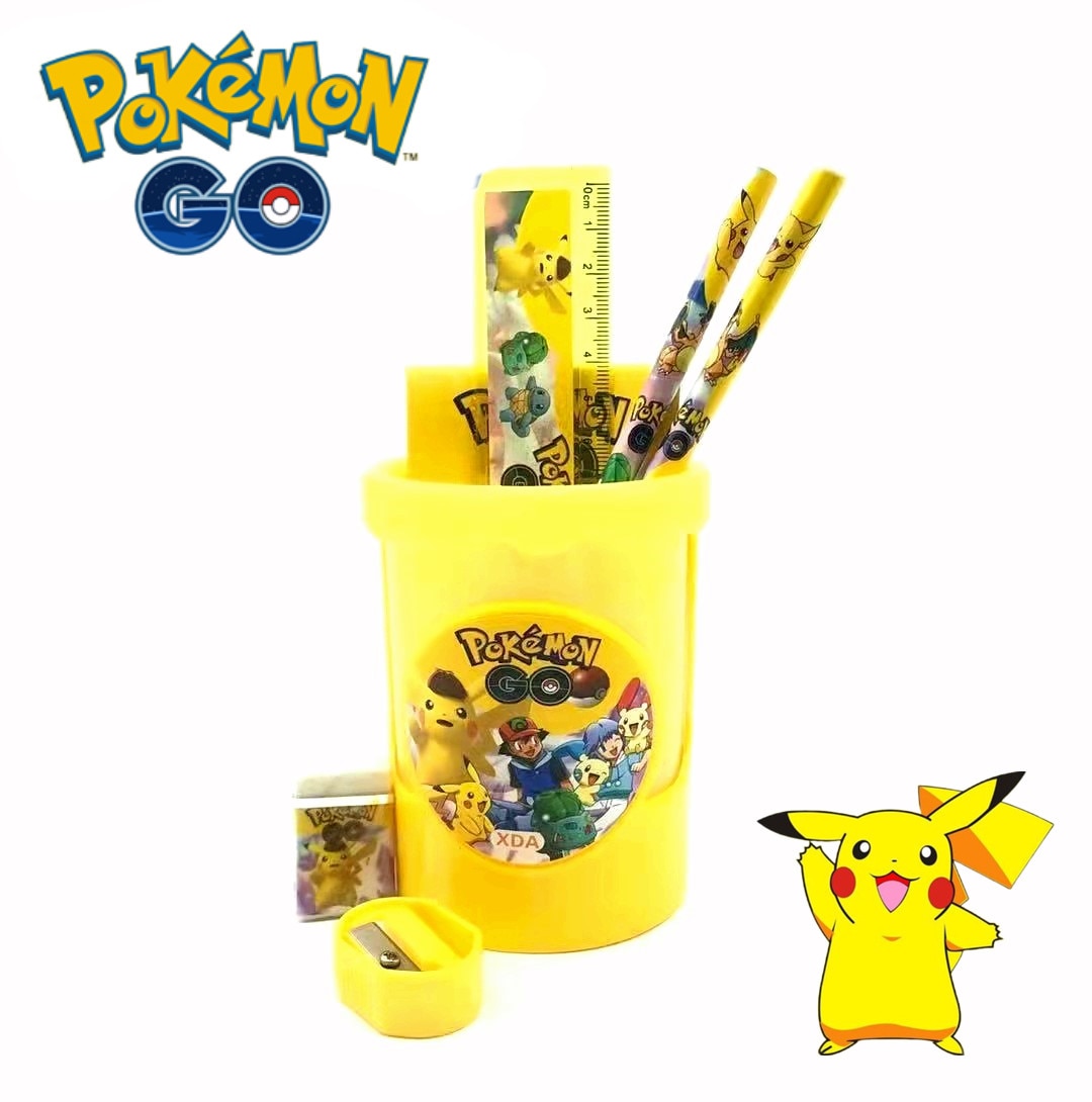 7pcs/Set Pokemon Pikachu Stationary Set