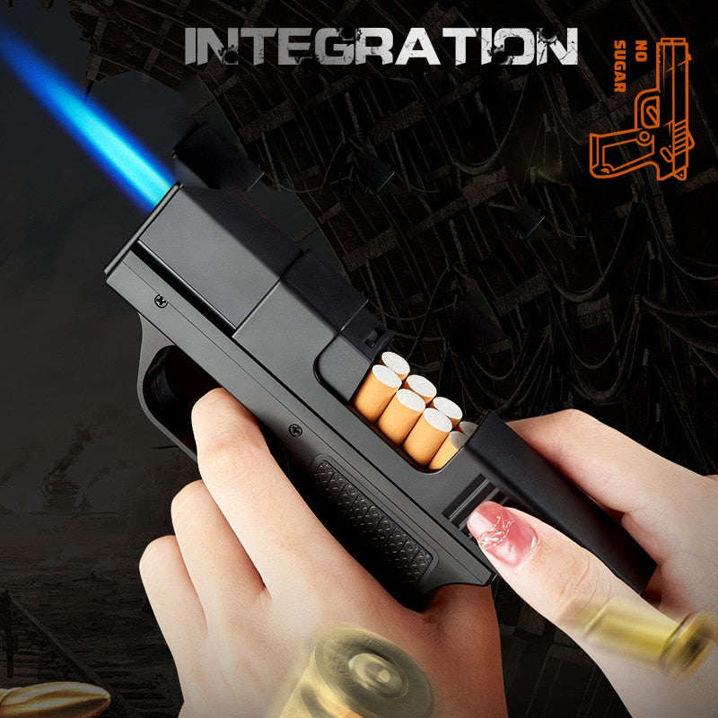 Turbo Windproof Gun Shaped Cigarette Lighter