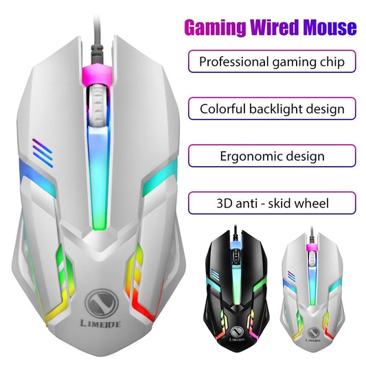 Limei S1 E Sports LED Luminous Backlit Wired Gaming Mouse High DPI