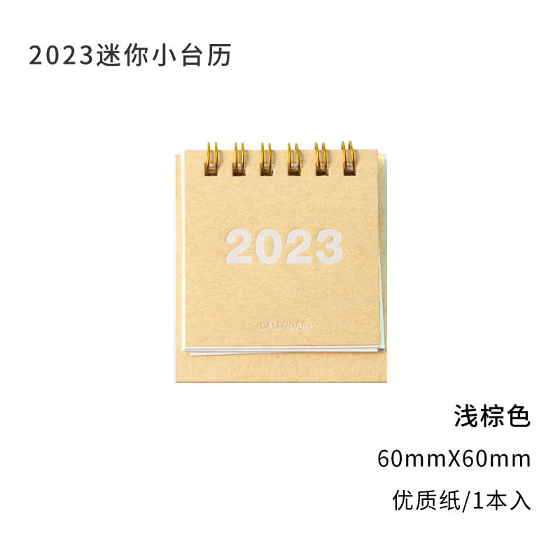 Mini Desktop Paper Calendar/Daily Scheduler 2023