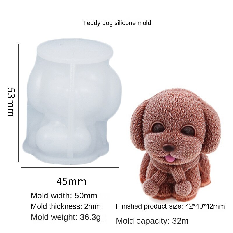 Silicone Mold Bear Shape Ice Cube Maker Chocolate Cake Mould Candy Dough Mold For Coffee Milk Tea Whiskey Ice Mold