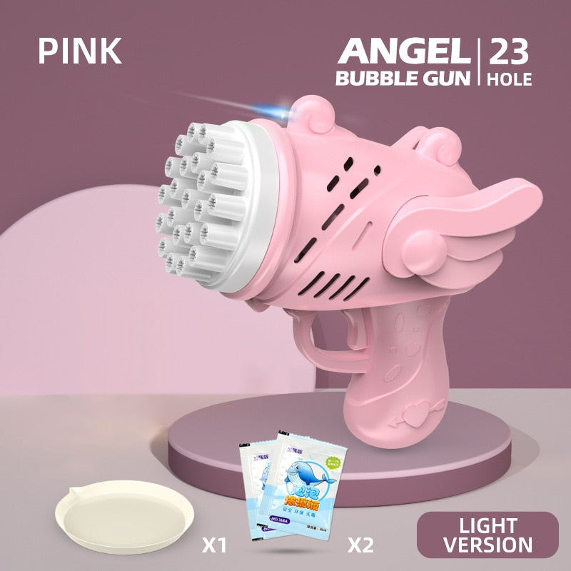 Automatic Electric Bubble Rocket Blaster With LED Lights