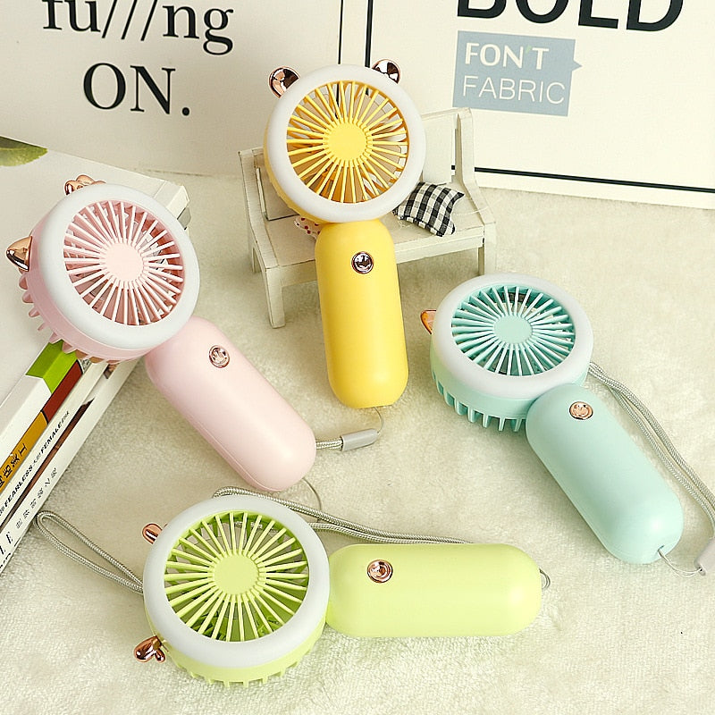 Handheld Pocket Fans USB Charging Lazy Fan Desktop Mini Fan Portable Dormitory Home Gift Student Outdoor Travel Mini Fan