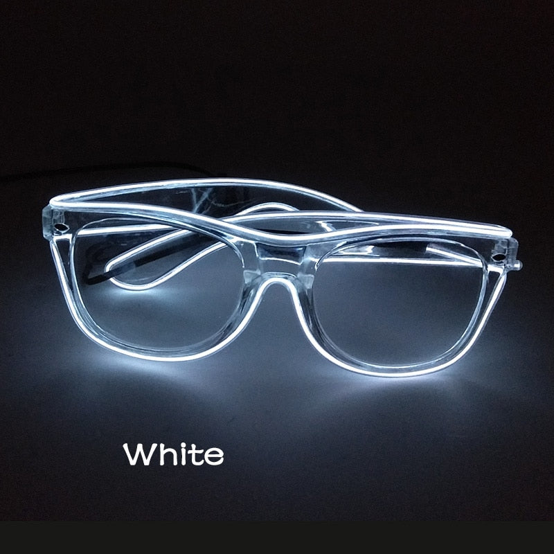 Colourful Neon LED Flashing Glowing Glasses Various Designs
