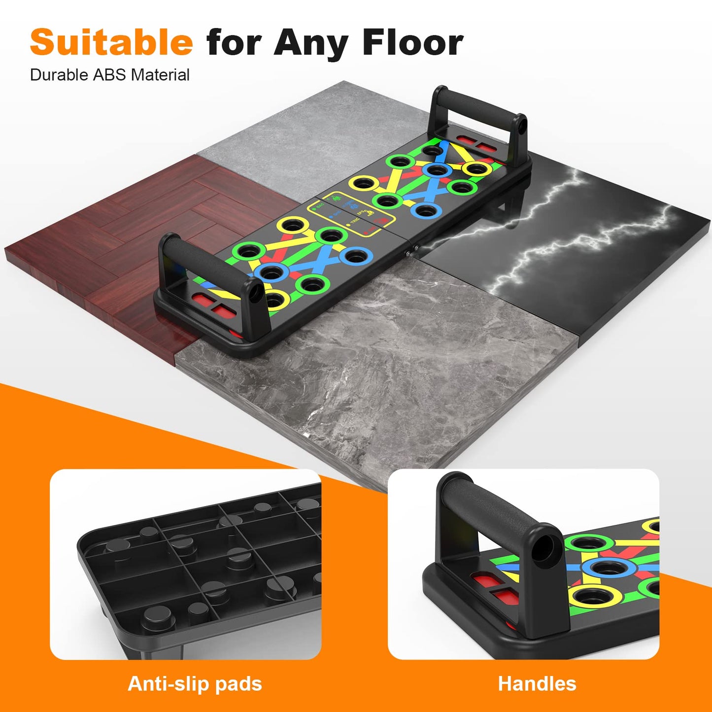 14 in 1 Push-Ups Stands Portable MultiFunction Foldable Workout Equip Push Up Bar Home Gym Equipment Bodybuilding Fitness Sports