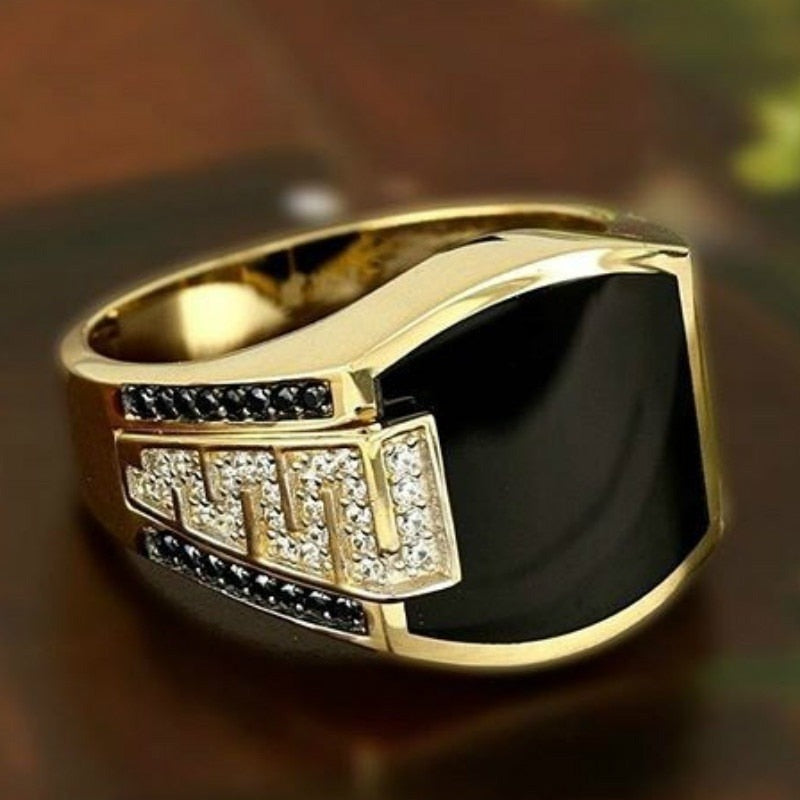 Mens Luxury Gold Diamond Rings Various Styles