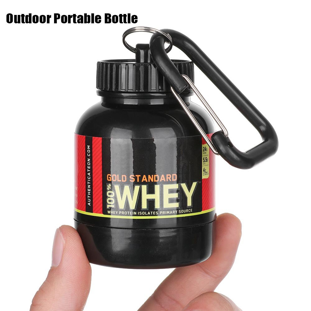 Mini Portable Protein Powder Storage Bottles With Keychain