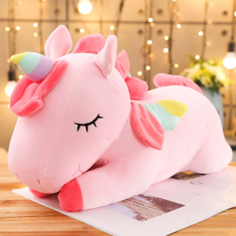 Ultra Soft Huggable Unicorn Plush Toys Pink And White 25cm