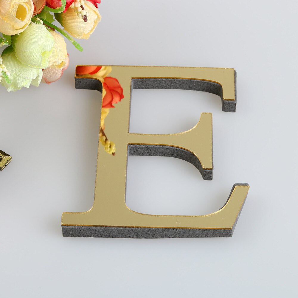 New 10cm/15cm 26 English Letters DIY 3D Mirror Acrylic Wall Sticker Decals Modern Home Decor Wall Art Mural Stickers