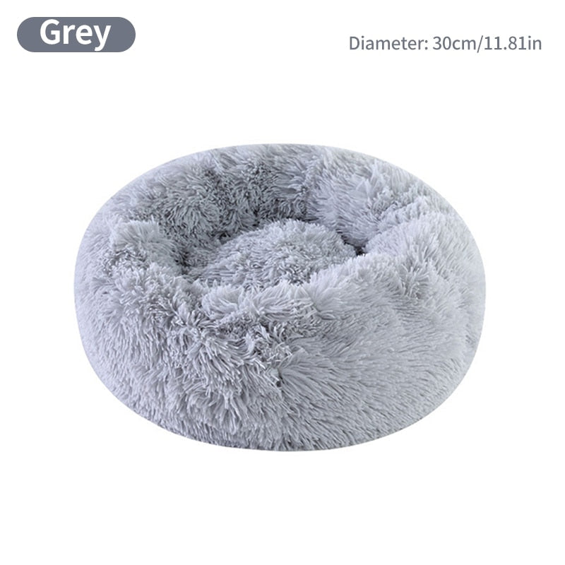 Cat Nest Round Soft Shaggy Mat Indoor Dog Cat Bed Pet Supplies Removable Machine Washable Pillow Bed for Small Pets