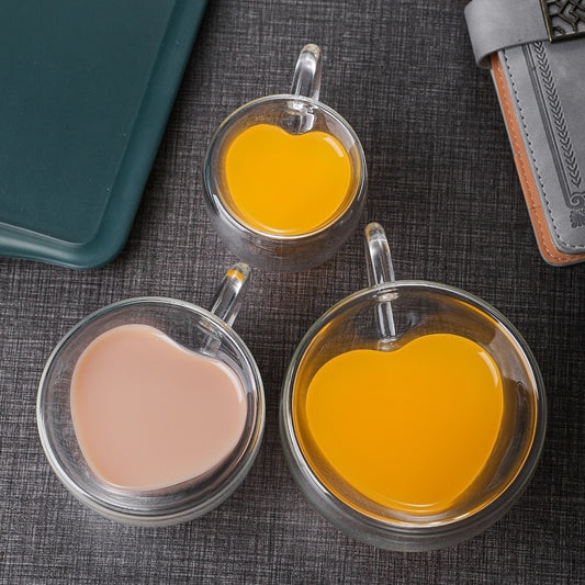 80/250ml Heart Shaped Clear Heat Resistant Glass