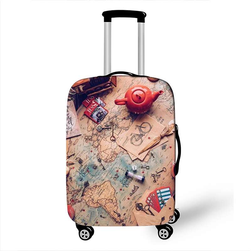 3D Tropical Beach Print Luggage Cover for Travel Holiday style Suitcase Covers Elastic Travel Trolley Protective Case Cover