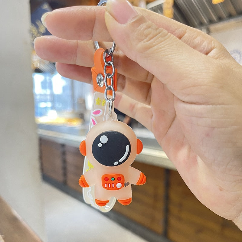 Cute PVC Colorful SpaceBear Keychain Handmade