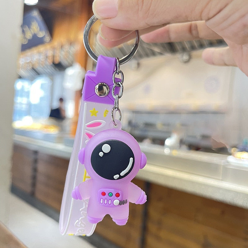Cute PVC Colorful SpaceBear Keychain Handmade