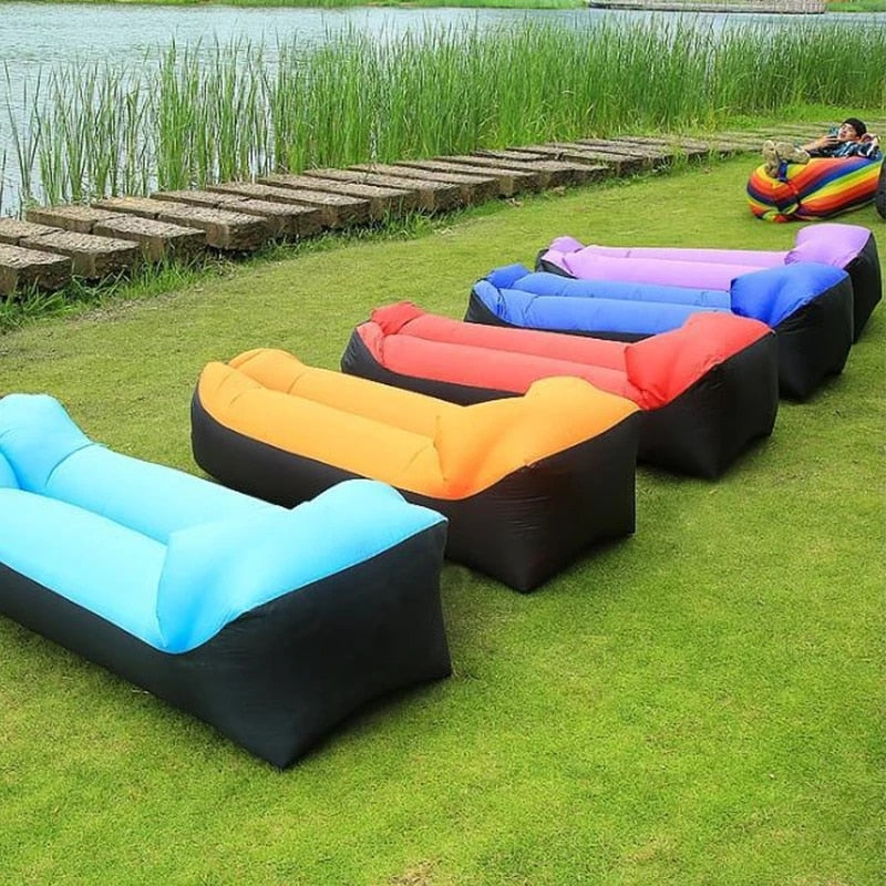 Outdoor Fast Inflatable Air Sofa Bed 240*70cm Various Designs