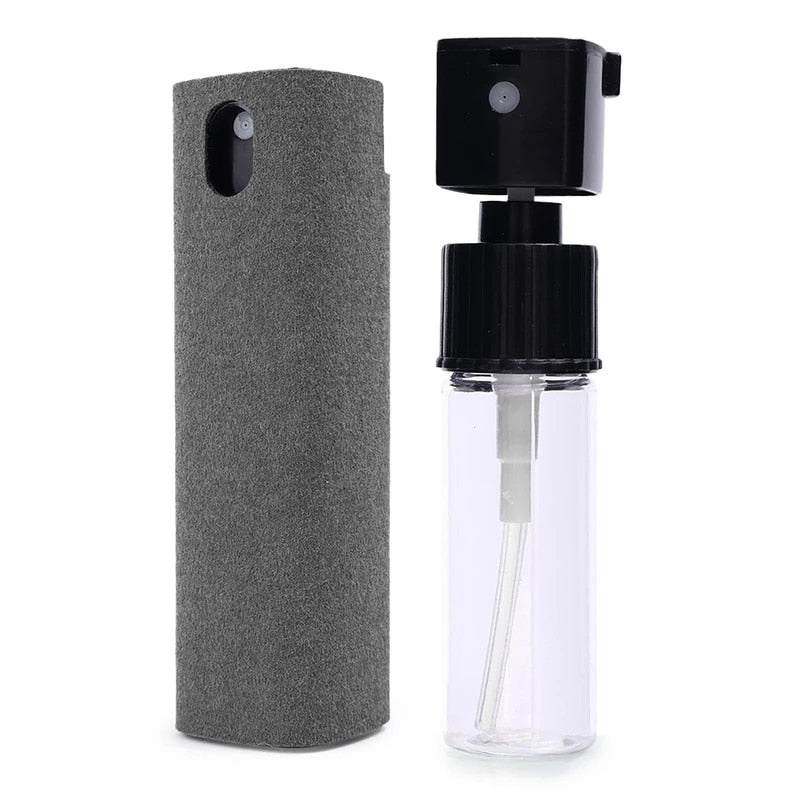 2in1 Microfiber Screen Cleaner Spray Bottle Set Mobile Phone Ipad Computer Microfiber Cloth Wipe Iphone Cleaning Glasses Wipes