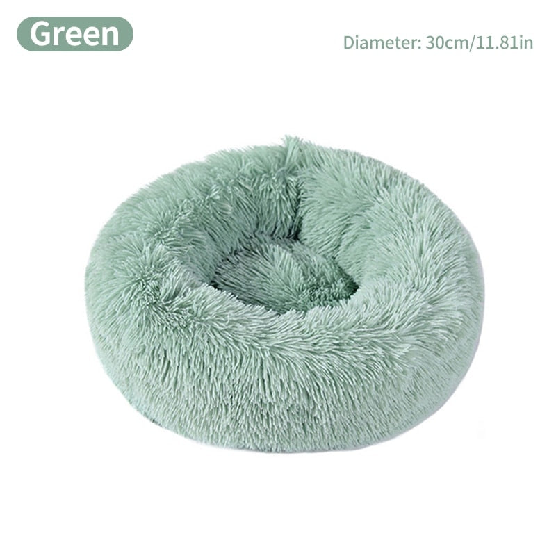 Cat Nest Round Soft Shaggy Mat Indoor Dog Cat Bed Pet Supplies Removable Machine Washable Pillow Bed for Small Pets
